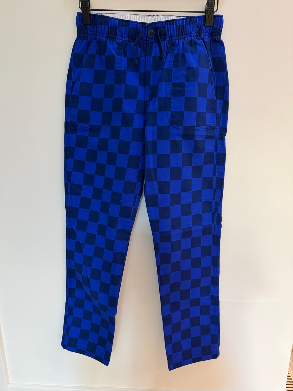 Crewcuts Royal & Navy Blue Checkerboard pants